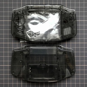 【 RetroSix 】GAMEBOY ADVANCE ゲームボーイアドバンス / 交換用 シェル 本体 外装 / クリスタル ブラック 透明