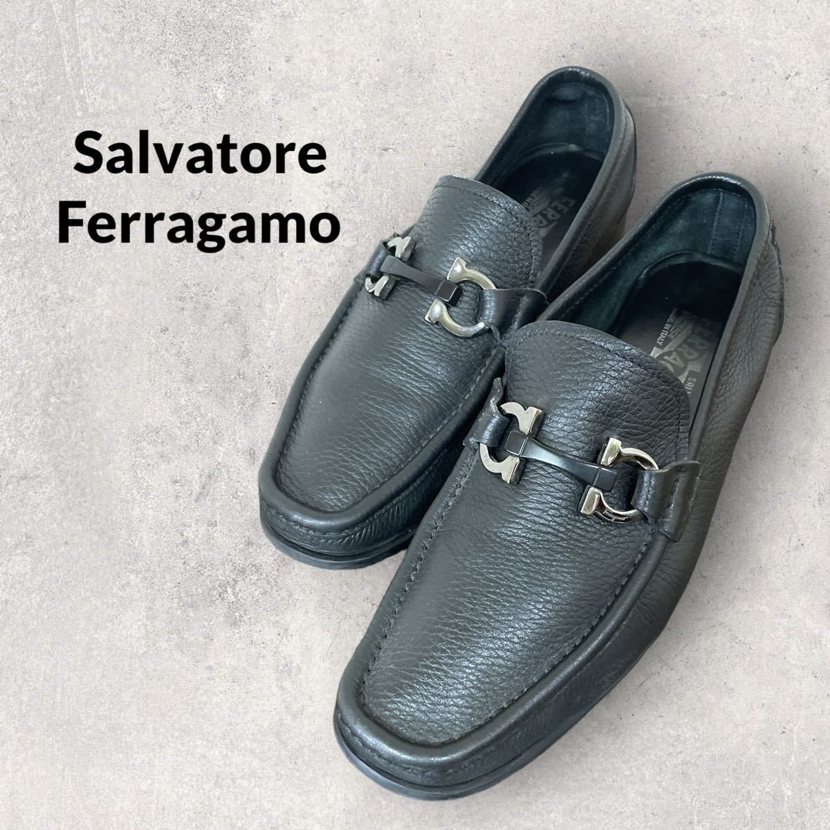 Salvatore Ferragamo フェラガモ イタリア製 VARA ロゴ金具 ローファー