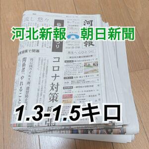 古新聞1.3キロ　河北新報/朝日新聞　送210　　ペットトイレ/緩衝材/掃除