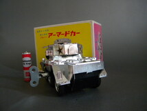 当時物 ★★armored Cars 6輪 装甲車 ゼンマイ作動良好 !! プラ/ブリキ 日本製 ミリタリー 戦車 旧車「定形外可」★★未使用デッドストック_画像4