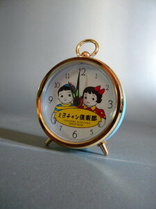 1976 日本製 ★★旅行時計 となりのミヨちゃん倶楽部 !! 目覚まし時計 table clock 作動良好 昭和 女の子 男の子★★未使用デッドストック1