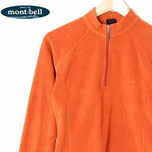 モンベルmont-bell■シャミースプルオーバー フリース ハーフジップ 1104516■L■オレンジ ※NK3809460