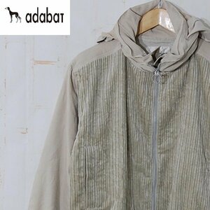 アダバット adabat■フード付き前コーデュロイジャケット/日本製■1■ベージュ ※NK3908015