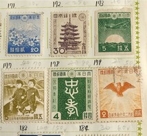 4600 日本の古い切手愛国募金他いろいろ台紙に軽くとめて有りますNo.6_画像7