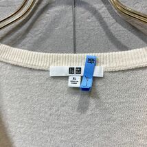 定番 UNIQLO レディース XL サイズ カシミヤ100％ Vネック 長袖 ニット セーター / 白 オフホワイト 秋 冬 ユニクロ トップス_画像6