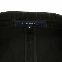 R.NEWBOLD ポールスミス 通年 ストライプ★ 2B テーラード ジャケット Sz.M　メンズ 黒　C3T07398_8#O_画像6