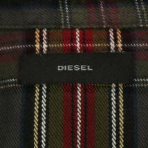 DIESEL ディーゼル 秋冬 長袖 ウエスタン チェック ネル★ シャツ Sz.XS　メンズ グレー　C3T07501_8#B_画像5