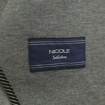 NICOLE Selection ニコル セレクション 通年★ 背抜き スリム コンフォート テーラード ジャケット Sz.48　メンズ グレー　C3T07846_9#O_画像6