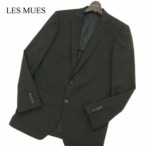 LES MUES レミュー 通年 2B 背抜き ウール★ テーラード ジャケット Sz.Y9　メンズ 黒　C3T07889_9#O