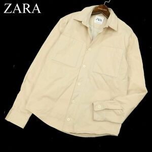 ZARA ザラ マン 秋冬 現行タグ★ 中綿 長袖 シャツ ジャケット Sz.S　メンズ ベージュ　C3T08087_9#N