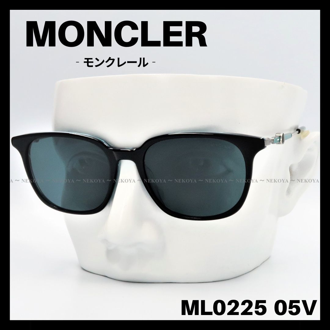 MONCLER ML D サングラス ブラック×グレー 偏光レンズ