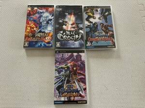 ジャンクPSP-20 PSP　真・三國無双 三国無双, 無双OROCHI,　戦国BASARAバトルヒーローズ クロニクルヒーローズ　動作未確認