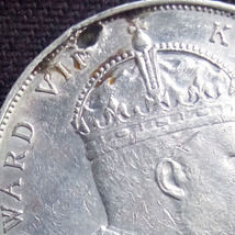 アンティーク銀貨、イギリス領 海峡植民地 エドワード7世 1907年 壹圓銀貨_画像4