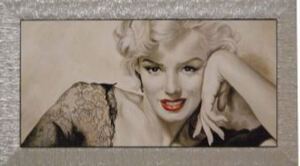 Art hand Auction Importado de Italia Marilyn Monroe pintura Plata Irobuchi, obra de arte, cuadro, gráfico