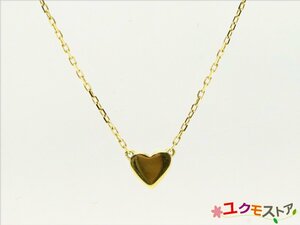 [ free shipping ]AHKAH Ahkah K18YG heart motif necklace 18 gold yellow gold 