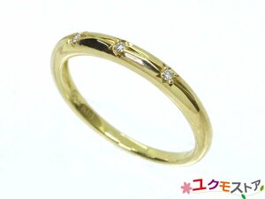 [Бесплатная доставка] Звездные ювелирные украшения K18 3 Point Diamond Ring #10