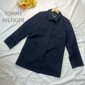 TOMMY HILFIGER ステンカラーコート ネイビー 紺 M
