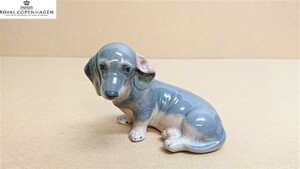 N-91 ROYAL COPENHAGEN ロイヤルコペンハーゲン ダックスフンド 犬 フィギュリン 陶磁器 置物 dachshund Dog figurine object Denmark
