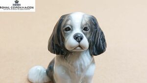 N-94 ROYAL COPENHAGEN ロイヤルコペンハーゲン キャバリア 犬 フィギュリン 陶磁器 置物 Cavalier King Charles Spaniel Dog figurine