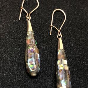 シェル? フックピアス 両耳用 ドロップ型 レディースアクセサリー 女性用 耳飾り 服飾小物 装飾品【4298】A