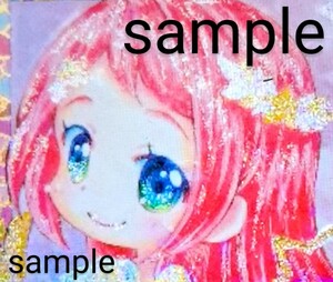 Art hand Auction Hand-drawn illustration ☆ Postcard size ☆ Original ☆ Constellation series ☆ Virgo ☆ Glitter specification ☆ 1 piece, comics, anime goods, hand drawn illustration
