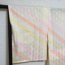 長襦袢　着物　和装小物　和装下着　単衣　グラデーション　麻の葉　着丈121ｃｍ　裄丈60ｃｍ　0906-20w_画像2