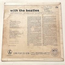 2nd Press 2桁スタンパー マト-3N/-3N WITH THE BEATLES UKオリジナル盤 MONO LP PARLOPHONE PMC1206 ザ・ビートルズ レコード_画像2