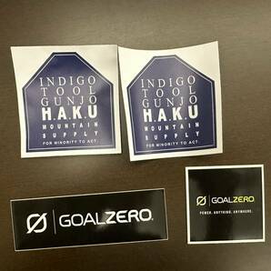 H.A.K.U MOUNTAIN SUPPLY,　GUNJO ノベルティ シール　ステッカー　goal zero ゴールゼロ　ゴール　ゼロ