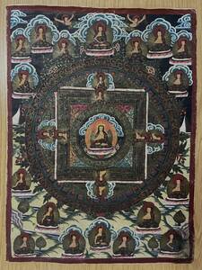 チベット タンカ 曼荼羅 マンダラ 仏画 手描き, 美術品, 絵画, その他