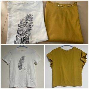 【美品】トップス2点セット GU プリントTシャツ プルオーバー