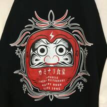 ☆状態良好☆ カミナリ カミナリ食堂 達磨 日章旗 ラグランTシャツ Mサイズ 旧車 族車 二輪 四輪_画像3