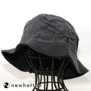 バケットハット 帽子 ニューハッタン newhattan Corduroy Backet Hats ダークグレー 1570-NEH-Z-DGAY L/XLサイズ USA NYC