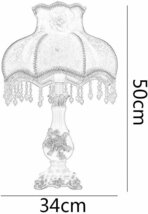 テーブルランプ 布製シェード 間接照明 口金E26 欧風 手彫り樹脂卓上照明 レトロヨーロッパの宮廷風 ロマンチック 卓上ライト_画像6