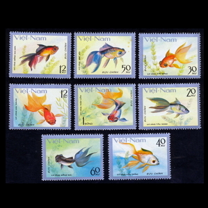 ■ベトナム切手　1977年　金魚　8種完