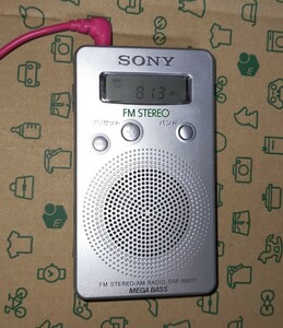 SRF-M807 ソニー SONY 受信確認済 FM ワイドFM(AM補完) ポケットラジオ 通勤 防災 ジョギング 旅行 散歩 競馬 登山 通院 ハイキング 318278