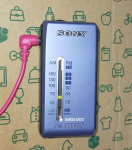 SRF-S84 ソニー 美品 受信確認済 完動品 ワイドFM AM FM ポケットラジオ ライターサイズ 通勤 出張 防災 ジョギング 登山 競馬 1413035