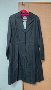 ローズティアラ 42サイズ 真っ黒なドレス風スプリングコート