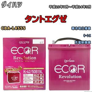 バッテリー GS ユアサ ダイハツ タントエグゼ CBA-L455S キーレス ERK4250B19L