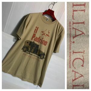 ヴィンテージ il Padrino ゴッドファーザー　PARAMOUNT PICTURES ギャング映画　ムービーTシャツ　ベージュ?　L The Godfather