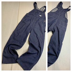 70's ヴィンテージ SEARS シアーズ　PRE SHRUNK DENIM バッドダイ　濃紺デニム　オーバーオール　サロペット　オールインワン　約92cm