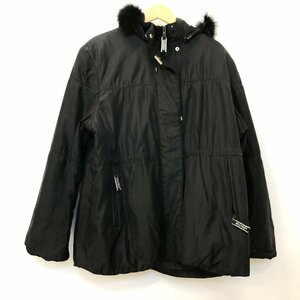 TEI【現状渡し品】 BALMAIN ダウンハーフコート バルマン 11号 ブラック ファー付き 〈168-230903-TS-9-TEI〉