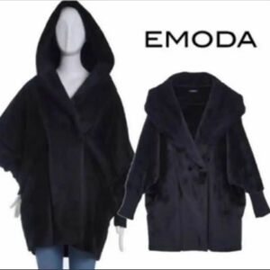 EMODA コクーンコート 黒 ドルマンスリーブ オーバーサイズ