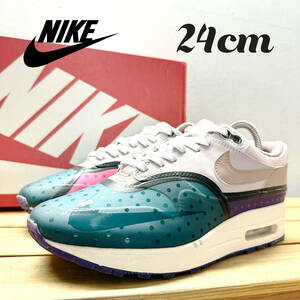 美品 箱有 NIKE AIR MAX 1 PRM PLUM FOG ナイキ エア マックス 1 PRM 24.5cm dv2301-501