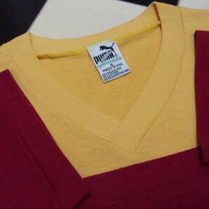 80s PUMA フットボールシャツ S 80年代 USA製 プーマ ナンバリング 7 FOOTBALL 七分袖 Tシャツ トップス VINTAGE ビンテージ US古着の画像4
