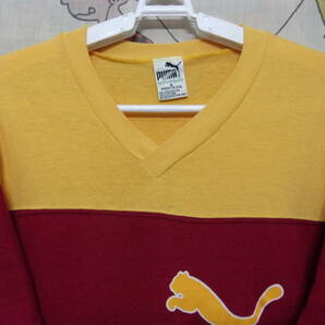 80s PUMA フットボールシャツ S 80年代 USA製 プーマ ナンバリング 7 FOOTBALL 七分袖 Tシャツ トップス VINTAGE ビンテージ US古着の画像3