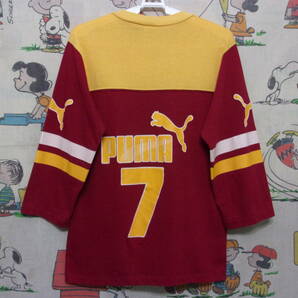 80s PUMA フットボールシャツ S 80年代 USA製 プーマ ナンバリング 7 FOOTBALL 七分袖 Tシャツ トップス VINTAGE ビンテージ US古着の画像2