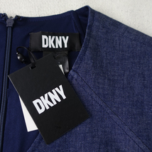 新品 DKNY 4/11号 ダナキャラン 紺 綿 ワンピース パーティドレス コットン 結婚式二次会 披露宴 お呼ばれ 通勤 オフィス 女子会 華41Q0403_画像10