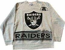 両面ビッグプリント USA製 90s ロサンゼルスレイダース スウェットシャツ NFL Los Angels Raiders Salem セーラム Vintage ヴィンテージ_画像1