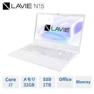 新品未開封■■NEC LAVIE N15 Core i7-1255U/32GB/約1TB SSD/ブルーレイ/Windows 11 Home/15.6/office付き PC-GN176ACAW ノートパソコン