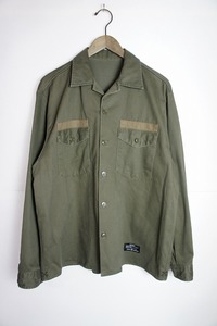 美品20AW uniform experiment ユニフォーム エクスペリメント UE-202009 MIL DOUBLE POCKET SHIRT ミリタリー シャツ 緑918N